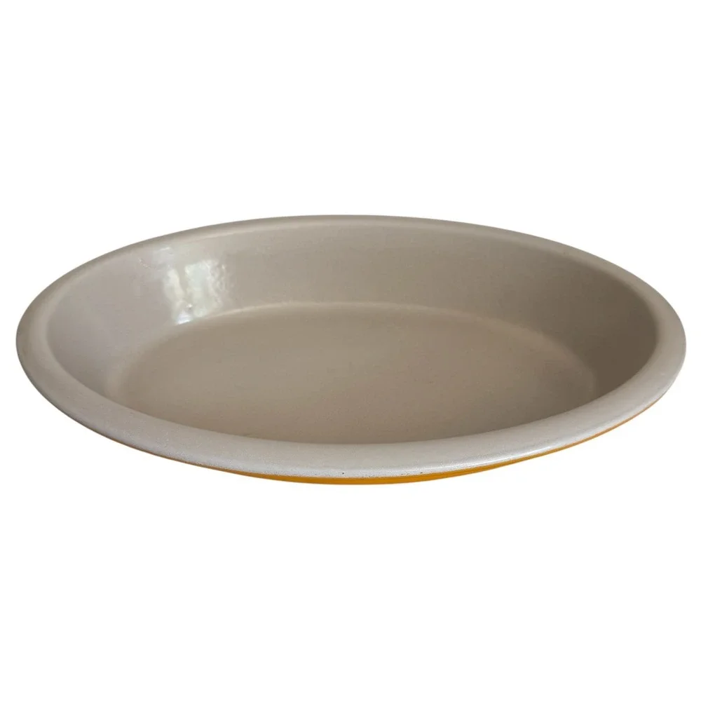 Vintage Le Creuset Au Gratin Baking Dish Enamel Cast Iron Orange Oval France #24